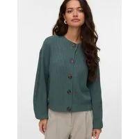 Vero Moda Strickjacke VMLEA LS O-NECK CARDIGAN NOOS Kunstfaser, loose fit