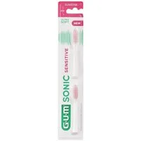 GUM Aufsteckbürste GUM Sonic Sensitive 2 Ersatzbürsten ultra soft