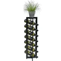 DanDiBo Weinregal Design Metall Schwarz Stehend 96323 X 80 cm Flaschenregal, Flaschenständer Wein Flaschenhalter Regal
