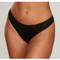 petite fleur gold String mit edlem Bänderdetail und Ringaccessoire aus Satin-Material
