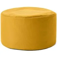 Lumaland Sitzsack Sitzsack-Hocker Pouf rund Cord 50l senfgelb, supersofte Füllung EPS-Perlen
