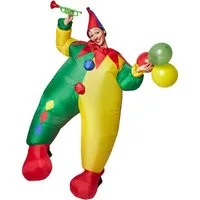dressforfun Kostüm Selbstaufblasbares Kostüm Clown, Aus sehr leichtem, strapazierfähigem Polyester-Gewebe