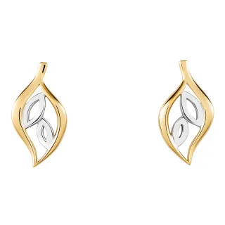 Orphelia 'Charlotte' Ohrstecker für Damen, 925 Sterling Silber - Silber/Gold ZO-7523/G