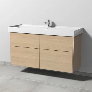 Sanipa 3way Waschtischunterbau zu Villeroy & Boch Collaro Waschtisch mit 4 Auszügen, Eiche-Nordic BR83848
