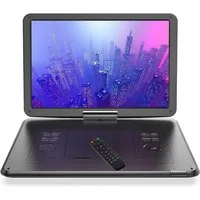 TWUFY 17,5" Tragbarer DVD-Player mit 15,6" großem HD-Display Portabler DVD-Player (Unterstützt USB/TF-Karte/Sync-TV/Projektor-Bildschirm)
