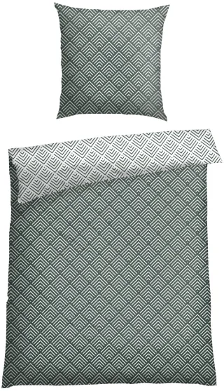 Schiesser Bettwäsche "Mabel aus weicher Baumwolle mit abstraktem Muster" 2 Stk. MADE IN GREEN by OEKO-TEX