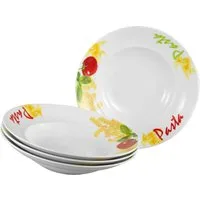 CreaTable Pastateller Milano Pasta, Teller Set, 4-tlg., (4 St), Italienische Eleganz, Vielseitig einsetzbar