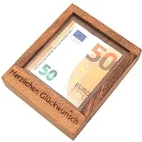 ROMBOL Denkspiele Spiel Pfiffiger Geldschein-Tresor – Originelle Verpackung für Geldgeschenke, Geschenkverpackung, wiederverwendbar