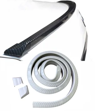 Kofferraumspoiler Heckspoiler Spoiler Lippe CARBON WEISS für viele Fahrzeuge