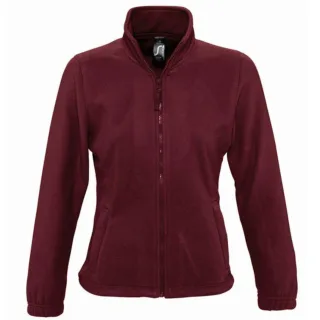 SOLS Damen North Fleece-Jacke mit durchgehendem Reißverschluss (Burgunder)