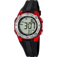 Calypso Digitaluhr K5685-6 Rot Kunststoffband Schwarz 36,6 mm