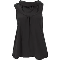 Guru-Shop T-Shirt Loose fit Top mit Schalkragen, A Linien Boho.. Festival, Retro, alternative Bekleidung