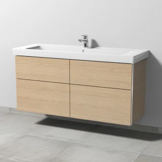 Sanipa 3way Waschtischunterbau zu Villeroy & Boch Subway 2.0 Waschtisch mit 4 Auszügen, Eiche-Nordic BR61648