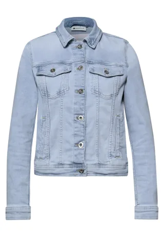 Street One - Jeansjacke mit Brusttaschen und Knöpfen Light blue washed - Gr. - 38