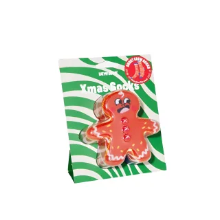 eat my socks - Lustige Socken mit weihnachtlichem Allover-Muster braun - Gr. - OS