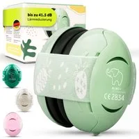 Schallwerk Kapselgehörschutz Mini+ Ohrenschützer für Kleinkinder - Gehörschutz Baby, (Kopfhörer Babys & Kleinkinder, Ohrenschutz für Babys mit verstellbaren Band), bis zu 52cm Kopfumfang