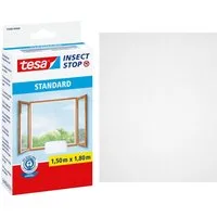 tesa Fliegengitter-Gewebe Klett Fliegengitter für Fenster - Insektenschutz, (Packung, 1-St., Fliegennetz, Klettband), INSECT STOP 150 cm x 180 cm