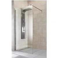 welltime Walk-in-Dusche Tropea light, Einscheibensicherheitsglas, Inklusive verstellbarem Wandarm