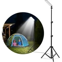 BLiTZWOLF Außen-Stehlampe 84 LED Campinglampe mit 1,8 m Stativ, Tageslichtweiß, 6500-7000K, verstellbare Arbeitslampe, IP67