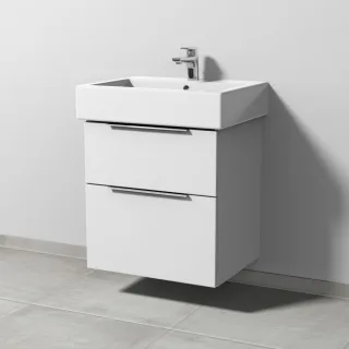 Sanipa 3way Waschtischunterbau zu Duravit Vero Waschtisch mit 2 Auszügen, Weiß-Soft UM71643