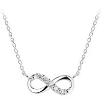 ALEXANDER YORK Kette mit Anhänger INFINITY Zirkonia, 2-tlg., 925 Sterling Silber