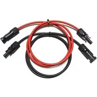 smartEC Solarkabel Verlängerungskabel 4 - 6mm² mit Stecker 2x 1m 4mm² Solarkabel, Außenduchmesser: 5,2mm (100 cm), Kabeltyp H1Z272-K IP68 Verlängerungskabel 1-30 Meter