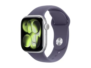 Apple Watch Series 11 (GPS) 42mm Aluminium silber mit Sportarmband M/L nebelviolett | meu74zr/a |