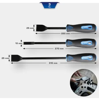 Brilliant Tools Schaber-Satz, 3-tlg - BT542025
