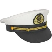 modAS Schirmmütze 10875-02 Unisex Kapitänsmütze Matrosenmütze Anker Goldfarbene Kordel & Knöpfe