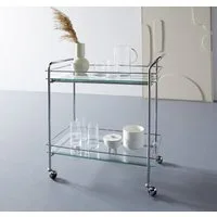 LeGer Home by Lena Gercke Rollwagen Alimore, mit Glasablagen und Rollen, Modernes Design, Breite 75 cm, Höhe 80 cm
