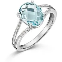 Firetti Fingerring Schmuck Geschenk Silber 925 Damenring Ring ovale Form, mit Zirkonia (synth), Glasstein