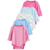 Next Langarmbody Langärmelige Baby-Bodys, 4er-Pack (5-tlg)