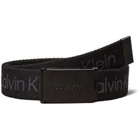 Calvin Klein Jeans Synthetikgürtel CALVIN LOGO CANVAS BELT Logodrucke, Koppelschließe