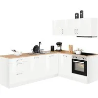KOCHSTATION Winkelküche KS-Tinnum, mit E-Geräten, Stellbreite 240/180 cm