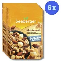 Seeberger Snacks Nüsse Seeberger Edel-Nuss-Mix Multipack – 6 × 150 g, Snack Vielfalt