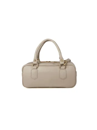 Giulia Monti Schultertasche Grau Beige