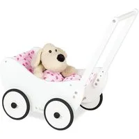 Pinolino® Lauflernwagen Trixi Puppenwagen inkl. Bettzeug - Lauflernhilfe aus Holz, (1-tlg), mit Bremssystem, aus Holz, höhenverstellbar