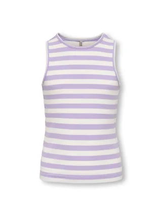 KIDS ONLY - KOGKENYA RIB STRIPE TANK TOP JRS Lilac Breeze - Gr. - 164