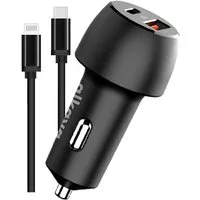 alkaya. iPhone 12,12 Pro,12 Pro Max,13,13 Pro,13 Pro Max,14,14 Pro,14 Pro Autoladekabel, Max Ladekabel+KFZ-Zigarettenanzünder 48W, KFZ-Charger Set Lightning
