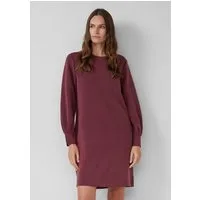 s.Oliver Midikleid Kleid Scuba-Kleid mit weitem Arm und Eingrifftaschen