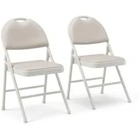 GarveeMore Klappstuhl Polsterte Klappstühle Set von 2 für Küche Esszimmer