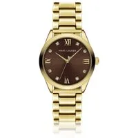MARC LAUDER Quarzuhr ME7-B078G Marrakech Brown sunray Link Stainless steel