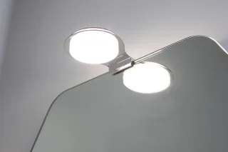 Koh-i-Noor Spiegelleuchte mit LED-Licht LUNA, 7923, CHROM 7923