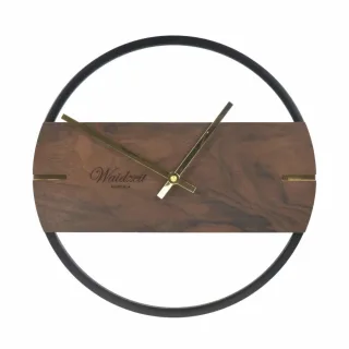 Waidzeit Wanduhr NOVUM 30cm Premium Walnuss