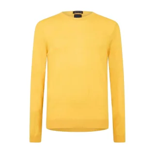 Boss - Pullover Top für Herren, Rundhalsausschnitt, Regulär (Gelb)