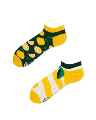 many mornings - Socken THE LEMONS LOW grün/gelb - Gr. - 42