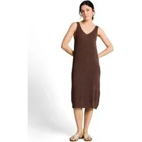 TOM TAILOR Denim Strickkleid Ärmelloses Sommerkleid in 3/4-Länge