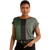 Love & Roses Kurzarmshirt Love & Roses Satin-Top mit V-Ausschnitt, Regular (1-tlg)