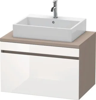 Duravit DuraStyle Konsolenwaschtischunterbau wandhängend Weiß & Basalt Hochglanz & Matt 800x548x512  DS531202243