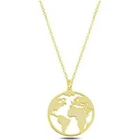 Einzelstück Charm-Kette Halskette mit Globus Anhänger